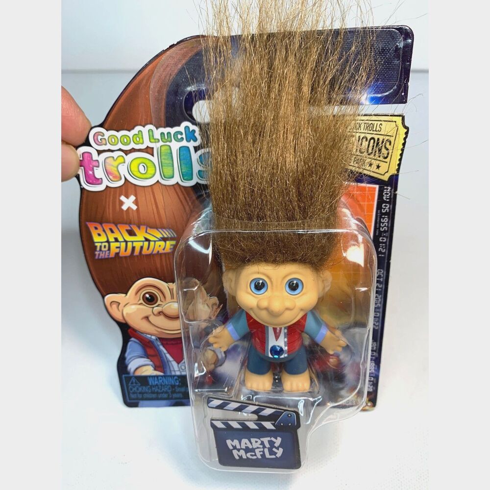 Good Luck Trolls Marty McFly Back To The Future Movie Icons Figure Headstart NEW